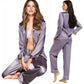 Women's Full Sleeve Silk Satin Pajama Set image 1