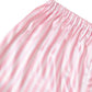 Women's Satin Pajama Short Sleeve Pink top and Shorts Set image 2