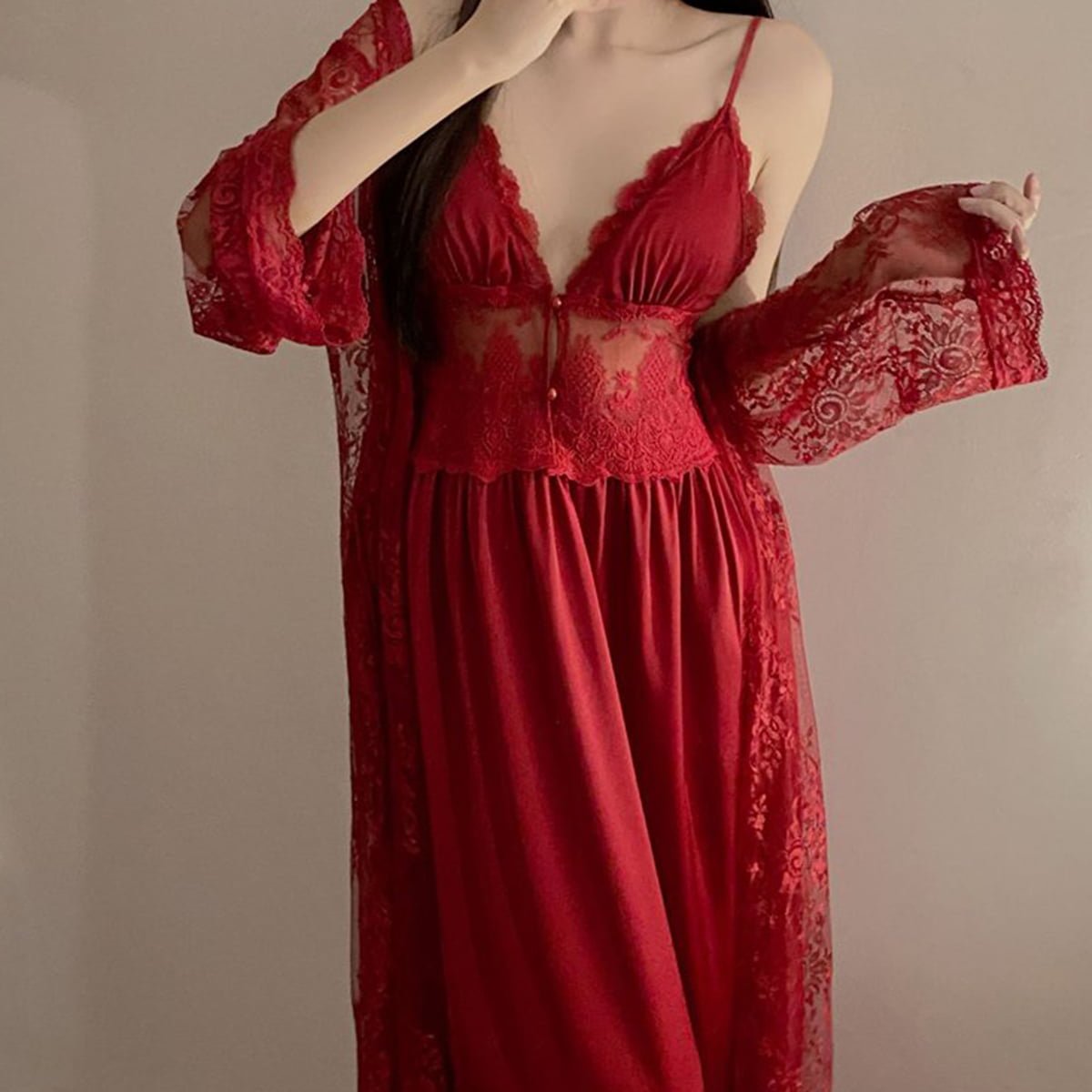 Long fairy skirt French court dress Sleepwear image 6