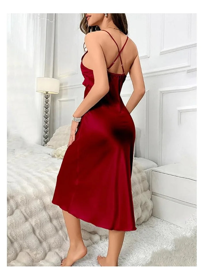 Women's Light Nightdress Halter Style – Breathable and Comfortable Sleeveless Dress for Relaxation and Sleep image 1