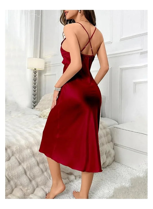 Women's Light Nightdress Halter Style – Breathable and Comfortable Sleeveless Dress for Relaxation and Sleep image 1