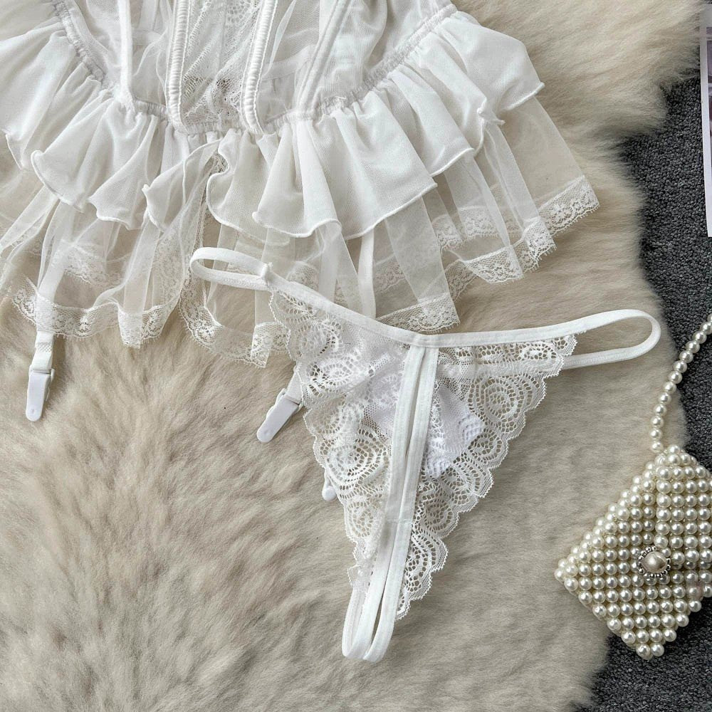 Lace Lingerie Set – Elegant Corset with Matching Bottoms image 2