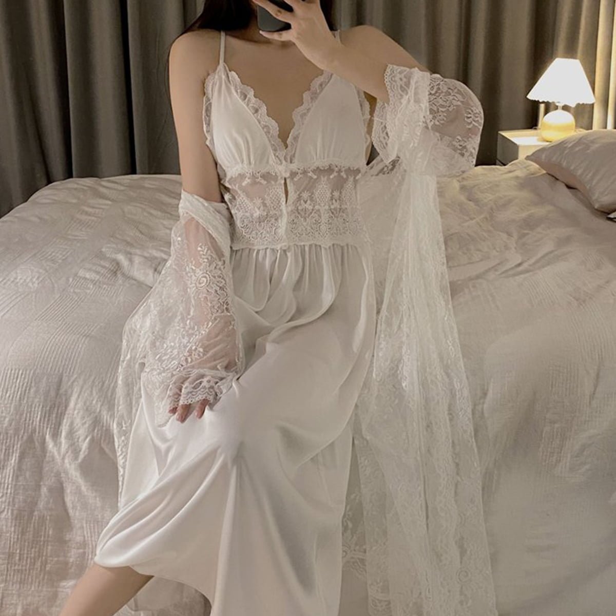 Long fairy skirt French court dress Sleepwear image 2