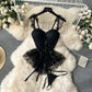 Elegant Lace Corset with Adjustable Straps and Matching Bottoms image 0