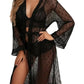 Lace Mesh Corset Lingerie & Women's Bathrobe Set – Elegant Underwear with Timeless Charm image 0