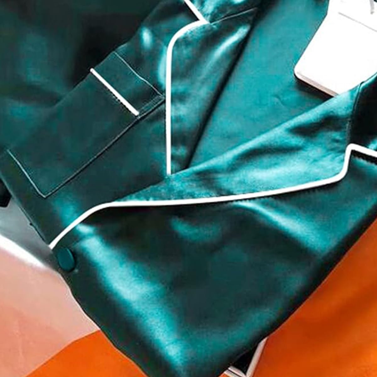 Women's Full Sleeve Silk Satin Pajama Set image 2