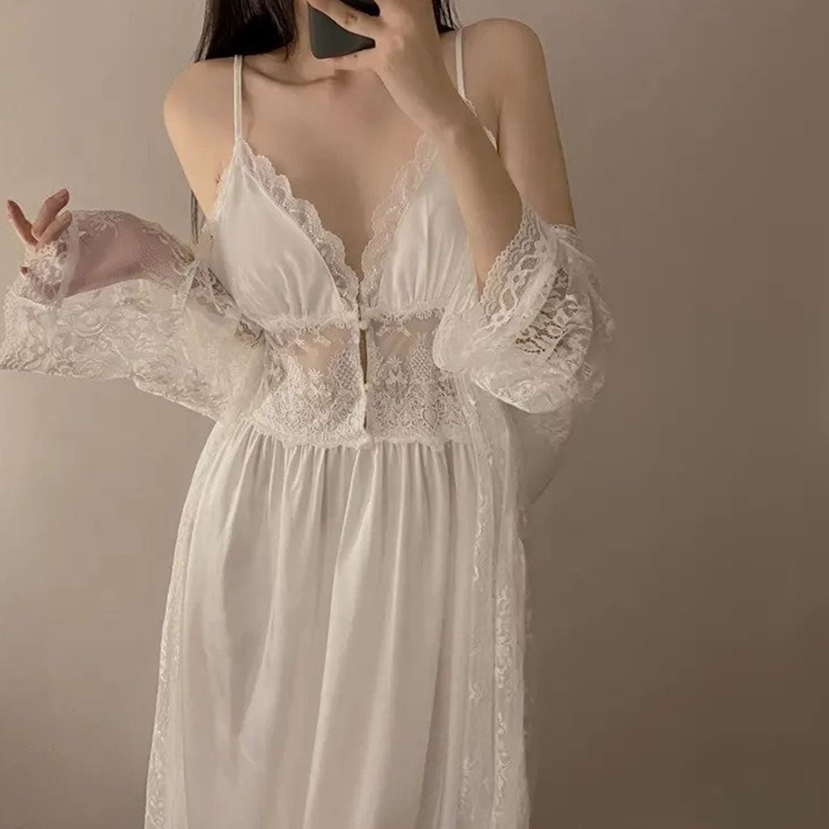 Long fairy skirt French court dress Sleepwear image 6