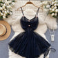 Short Evening Dress with Pleats and Floral Detail Nightgown Sleepwear for Women image 0