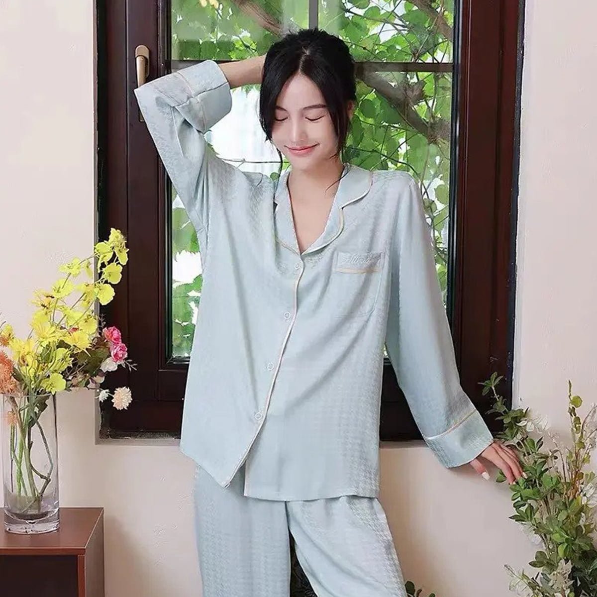 Luxury Redefined: Indulge in Unmatched with Our High-End Satin Silk Pajama Set image 7