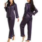 Women's Full Sleeve Silk Satin Pajama Set image 2