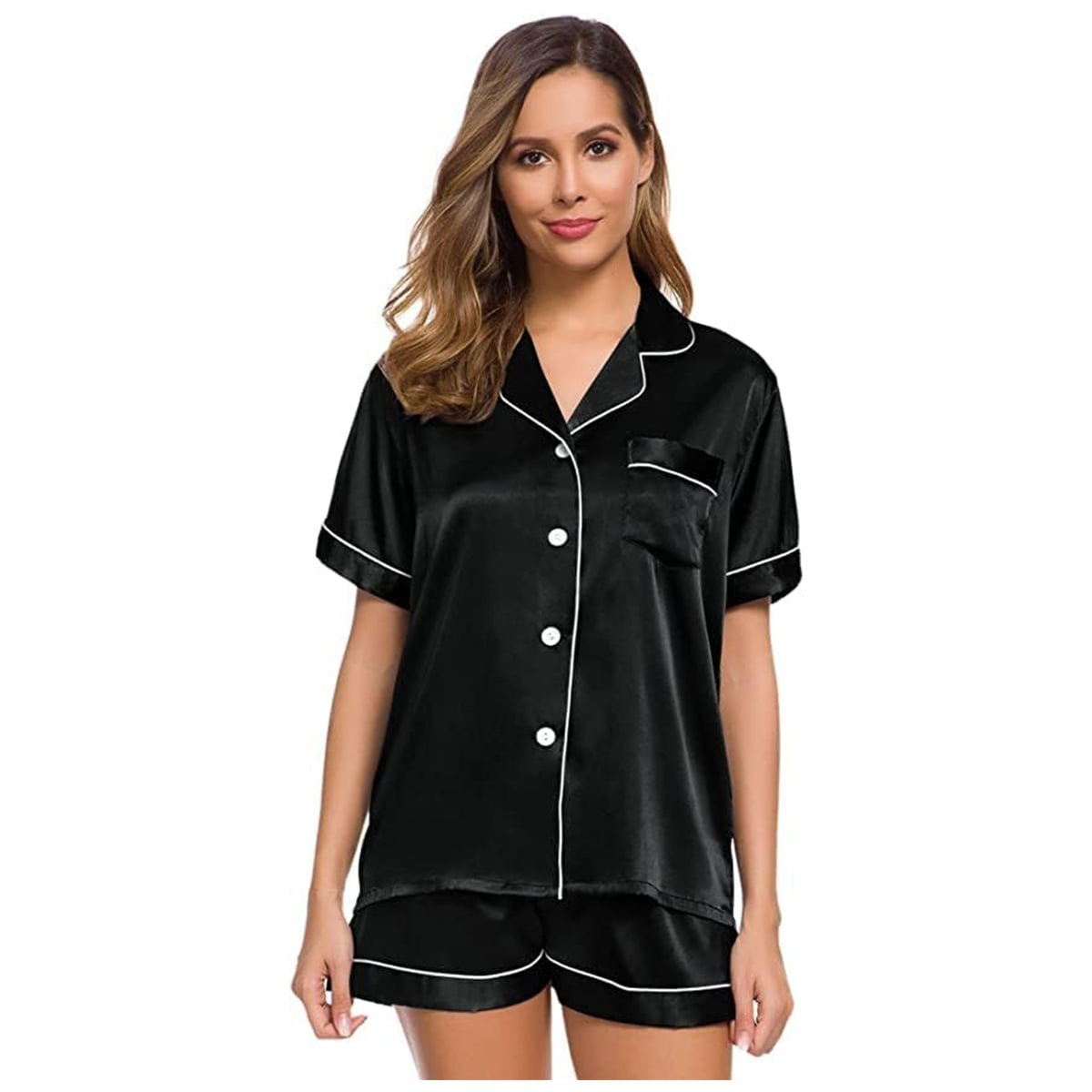 Satin Pajama top and Shorts Set image 0