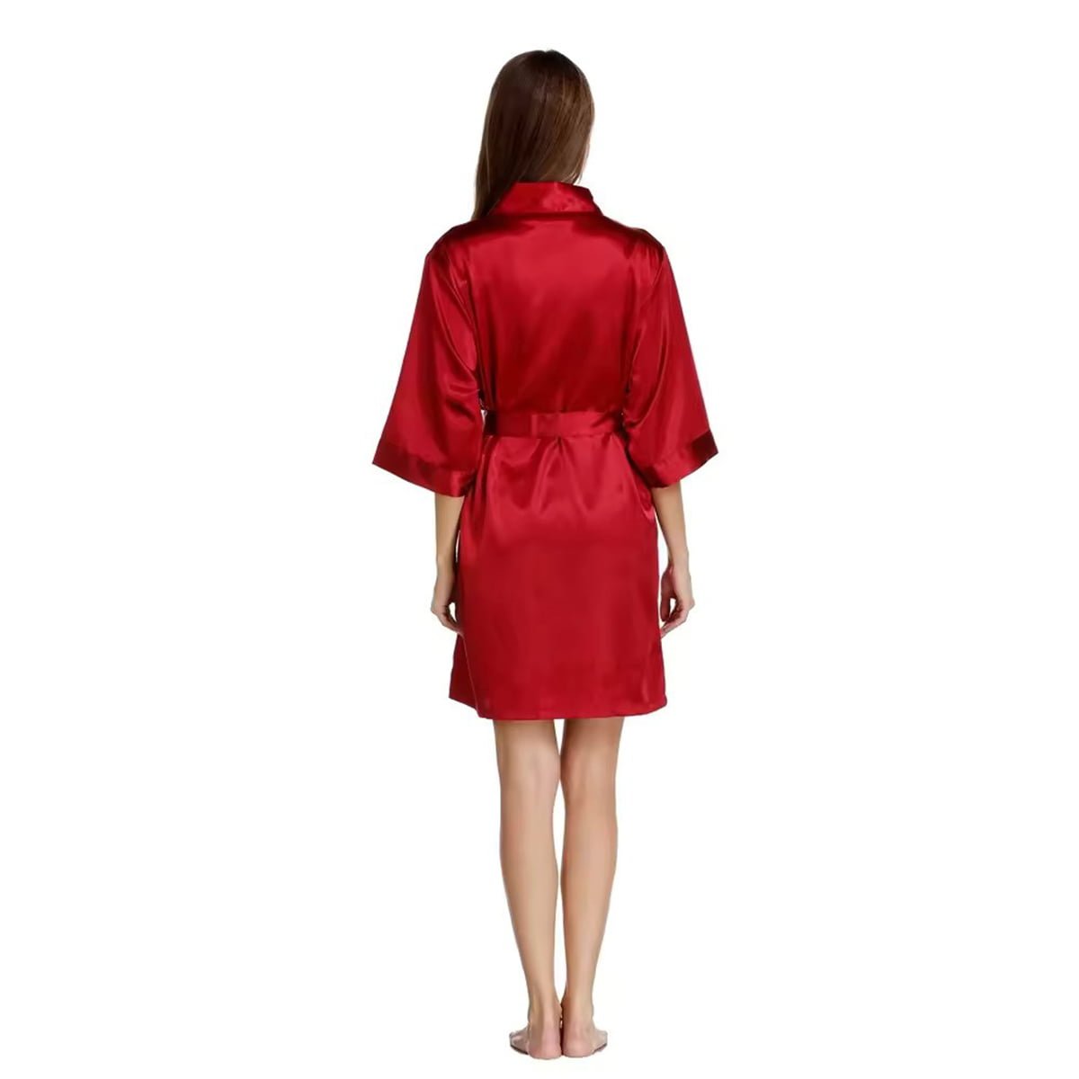 Women's Soft Satin Kimono Bridal and Bridesmaid Robes image 3