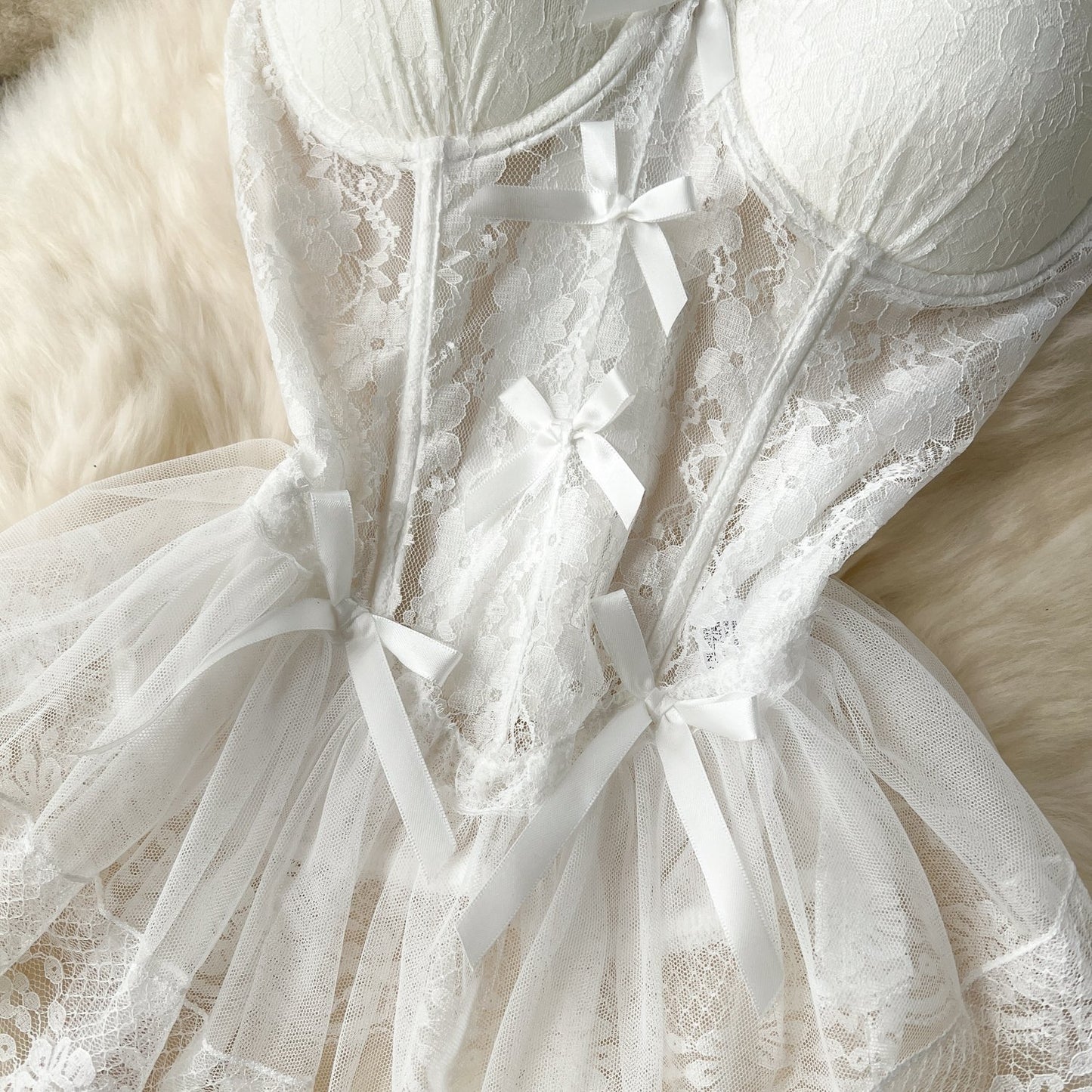 Elegant Lace Corset with Adjustable Straps and Matching Bottoms image 6