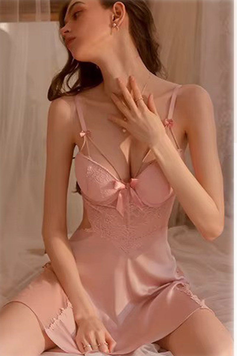 Women's Silk Satin Nightgown Set without Robe image 3