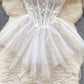 Elegant Lace Corset Dress with Adjustable Straps and Matching Bottoms image 6