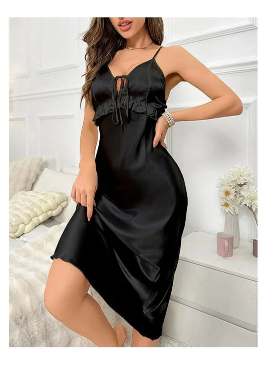 Women's Light Nightdress Halter Style – Breathable and Comfortable Sleeveless Dress for Relaxation and Sleep image 0