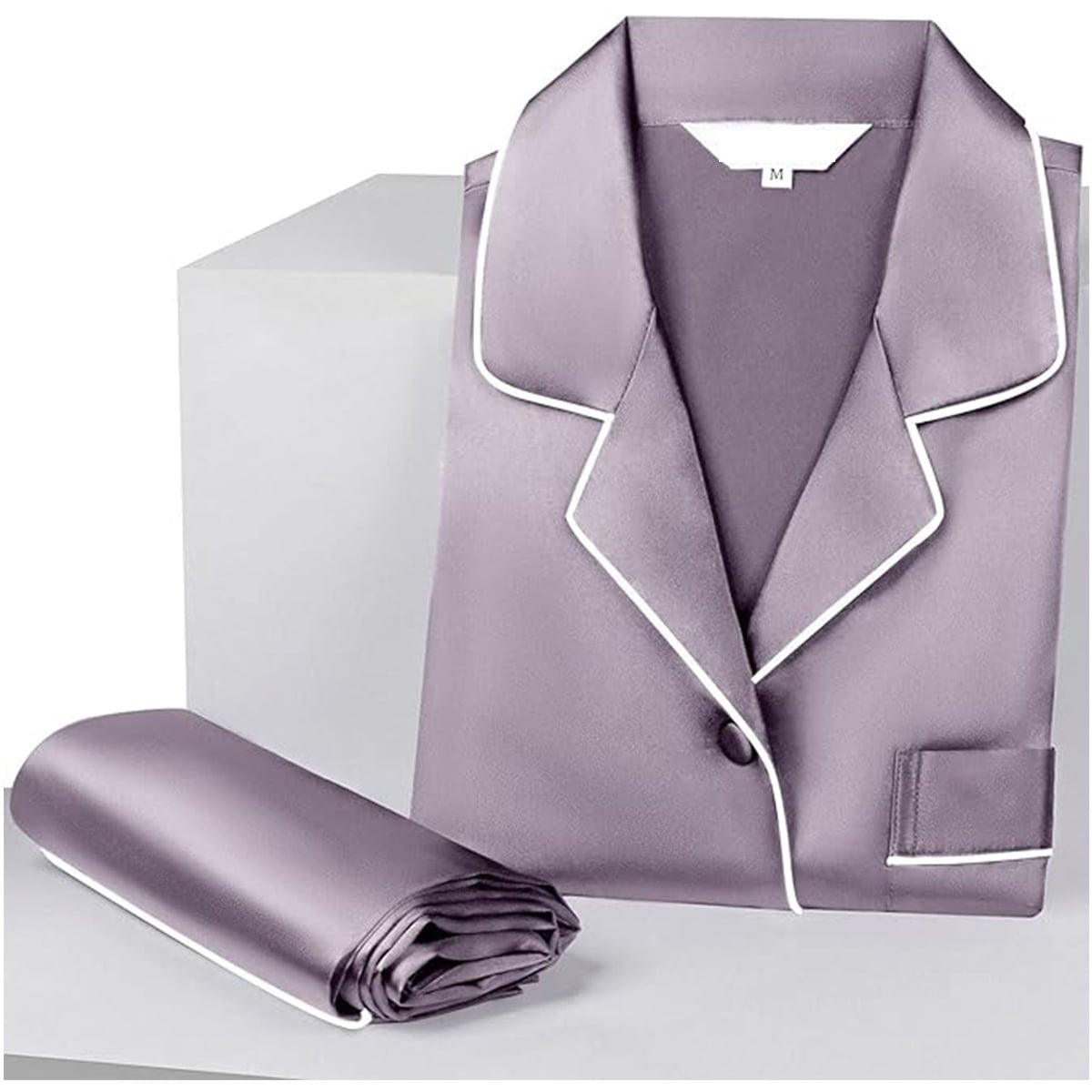 Women's Full Sleeve Silk Satin Pajama Set image 4