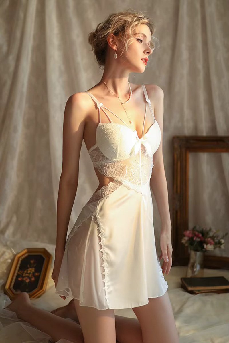 Women’s Silk Satin Nightgown Set without Robe image 1