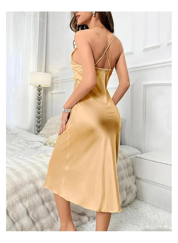 Women's Light Nightdress Halter Style – Breathable and Comfortable Sleeveless Dress for Relaxation and Sleep image 2