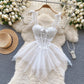 Elegant Lace Corset Dress with Adjustable Straps and Matching Bottoms image 0