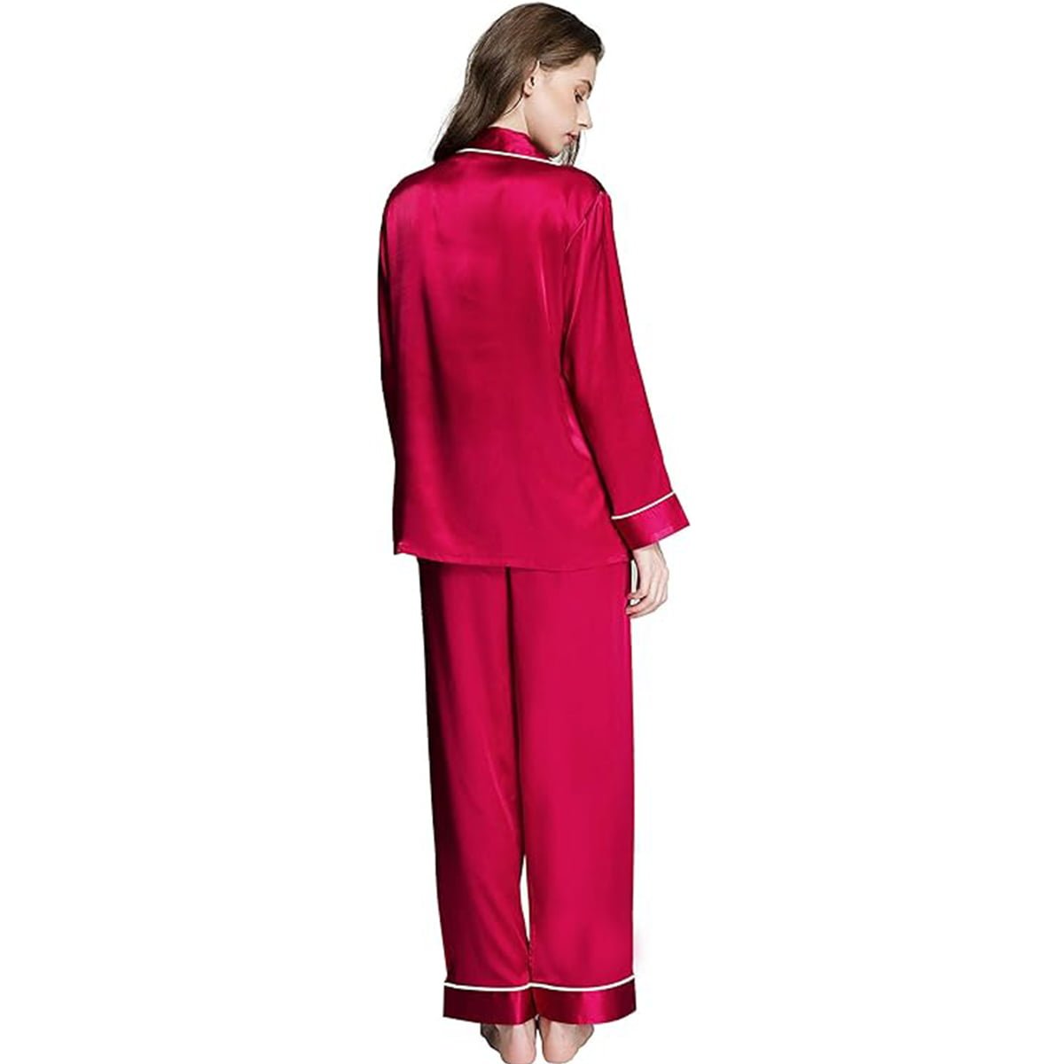 Women's Full Sleeve Silk Satin Pajama Set image 4