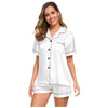 Satin Pajama Short Sleeve top and Shorts Set image 0