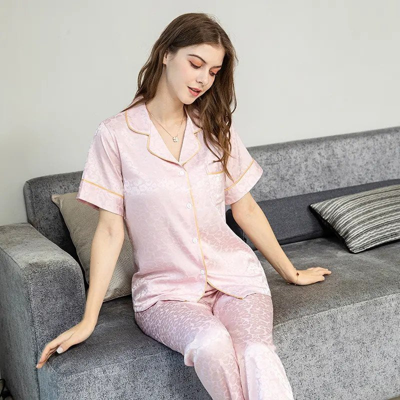 Luxury Redefined: Indulge in with Our High-End Satin Silk Pajama Set image 2