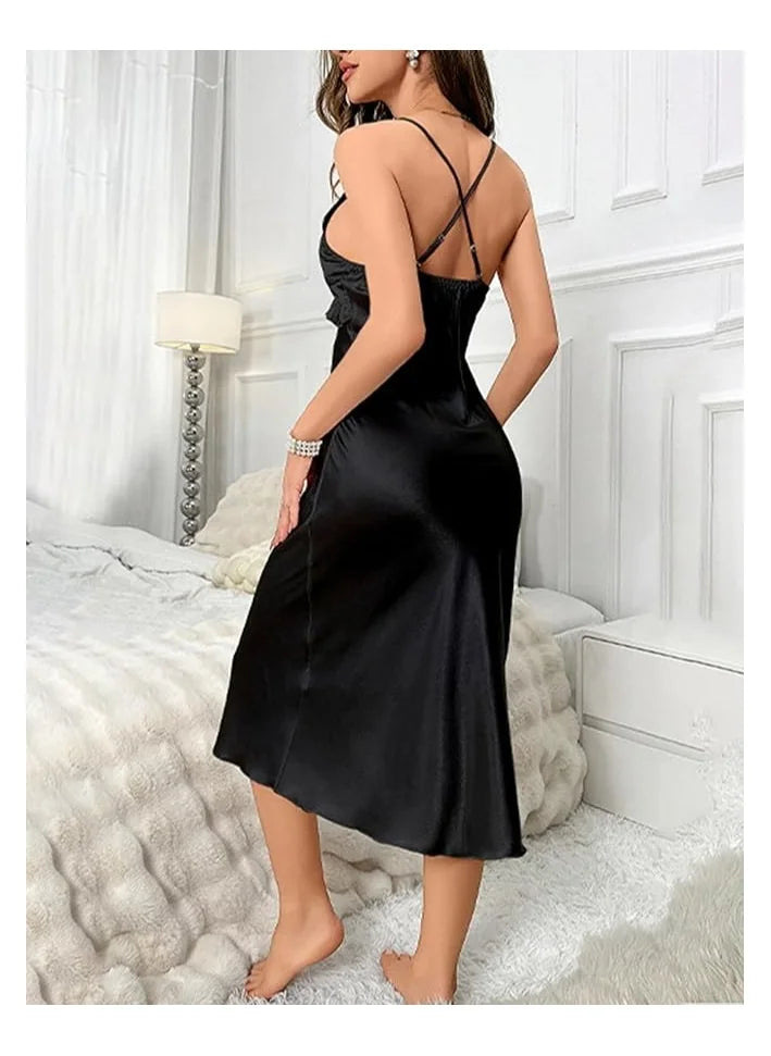 Women's Light Nightdress Halter Style – Breathable and Comfortable Sleeveless Dress for Relaxation and Sleep image 2