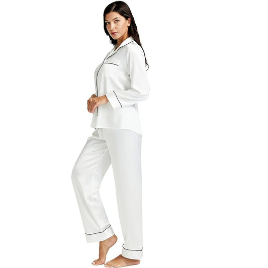 Women's Full Sleeve Silk Satin Pajama Set image 1
